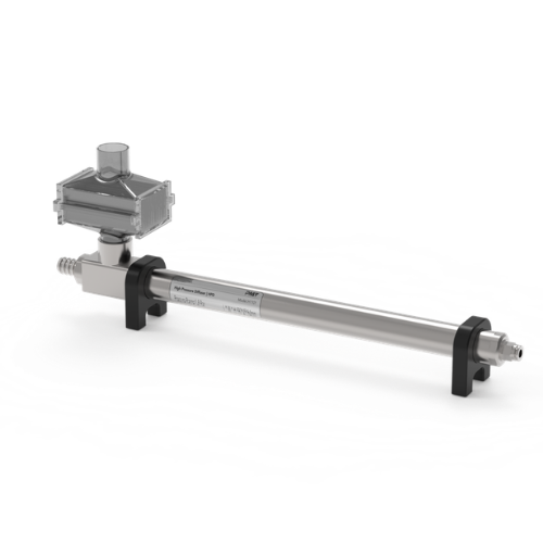 High-pressure diffuser for compressed gas sampling